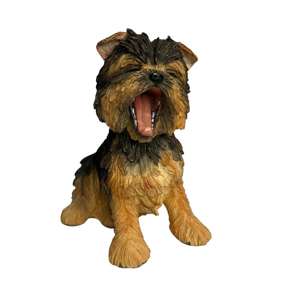 Vtg Country Artists for the Discerning Dog Yorkie Yawning Resin 02933 Figurine